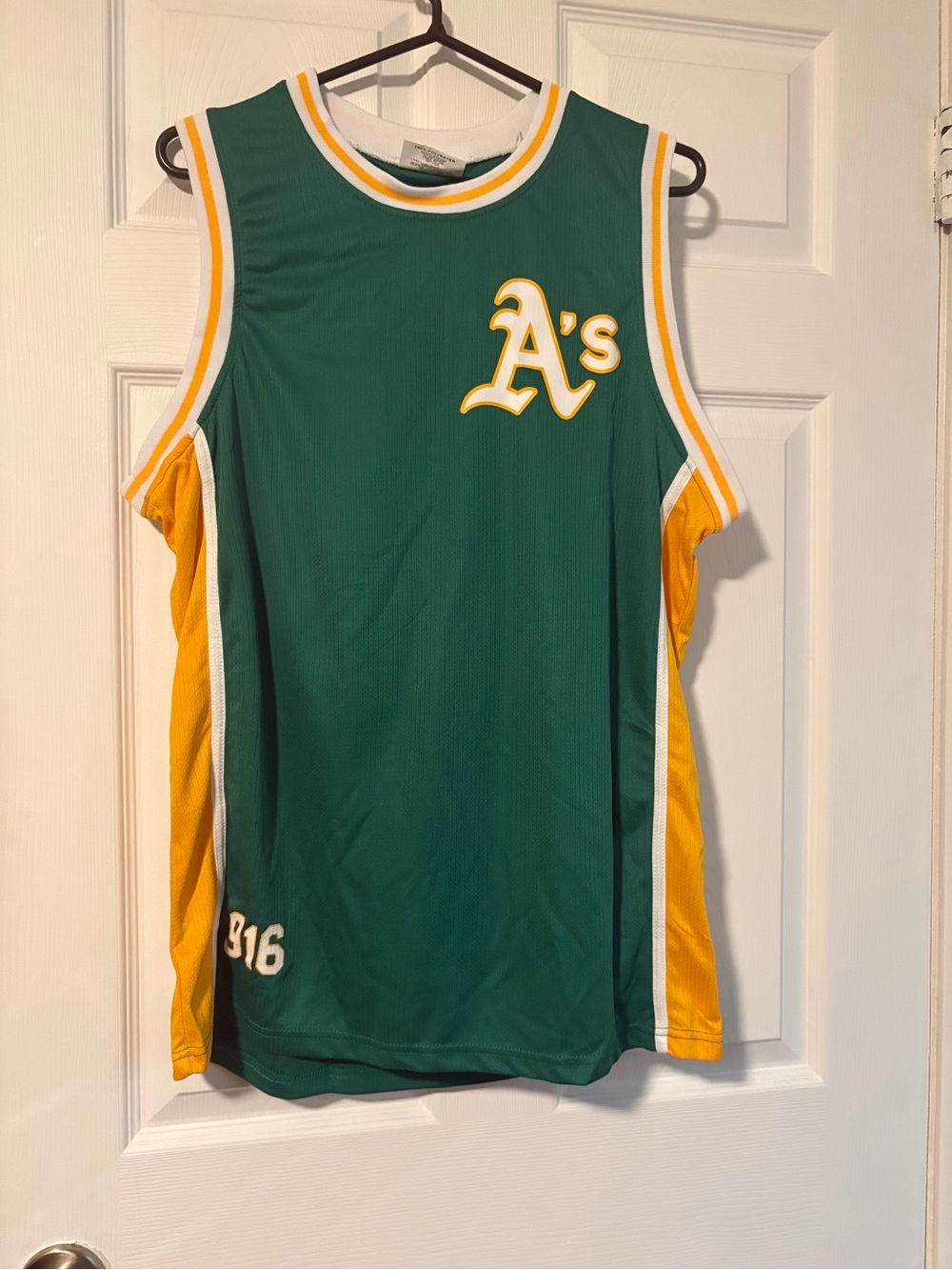 Oakland A's Green and Yellow Basketball Jersey